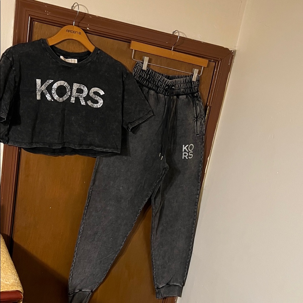 Michael Kors Women Charcoal Jogger Set